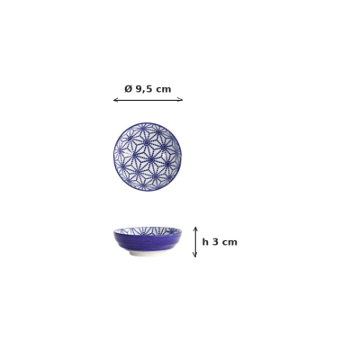 Saucenschale Nippon Blue Stars Blau/Weiß, Porzellan, Ø 9,5 × 3 cm, 150 ml, Art.-Nr. 15604