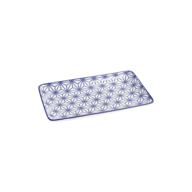 Sushi-Platte Nippon Blue Stars Blau/Weiß, Porzellan, 21 × 13,5 cm, Art.-Nr. 15610