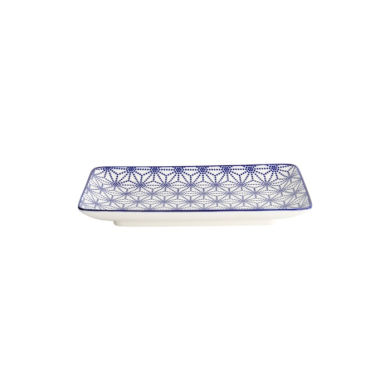 Sushi-Platte Nippon Blue Stars Blau/Weiß, Porzellan, 21 × 13,5 cm, Art.-Nr. 15610
