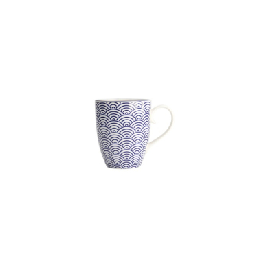 Tasse Nippon Blue Waves Blau/Weiß, Porzellan, Ø 8,5 × 10,2 cm, 380 ml, Art.-Nr. 15622