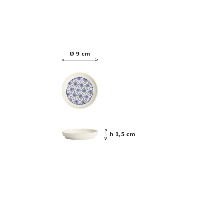 Tea Saucer Nippon Blue Stars, Porcelain, Ø 9 × 1.5 cm, Item No. 15642