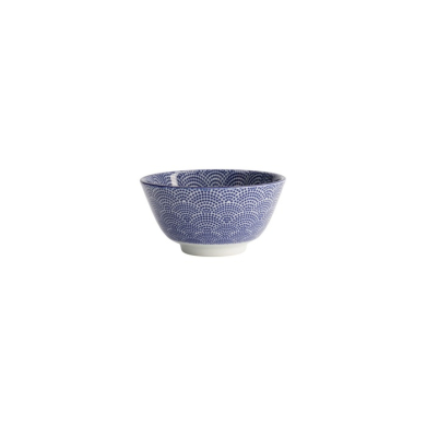 Schale Nippon Blue Dots Blau/Weiß, Porzellan, Ø 12 × 6,4 cm, 300 ml, Art.-Nr. 16001