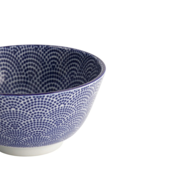 Schale Nippon Blue Dots Blau/Weiß, Porzellan, Ø 12 × 6,4 cm, 300 ml, Art.-Nr. 16001