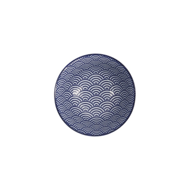 Tayo Bowl Nippon Blue Waves Blue/White, Porcelain, Ø 15.2 × 6.7 cm, 500 ml, Item No. 16006