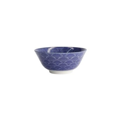 Tayo Bowl Nippon Blue Dots Blue/White, Porcelain, Ø 15.2 × 6.7 cm, 500 ml, Item No. 16007