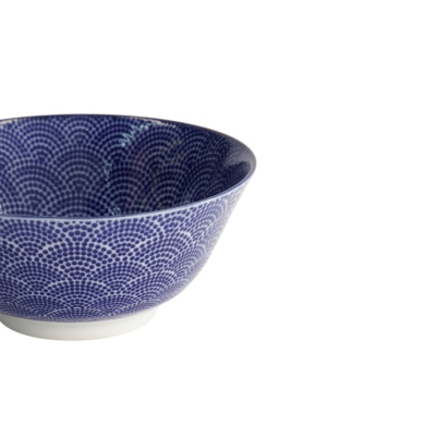 Tayo Bowl Nippon Blue Dots Blue/White, Porcelain, Ø 15.2 × 6.7 cm, 500 ml, Item No. 16007