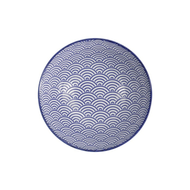 Ramenschale Nippon Blue Waves Blau/Weiß, Porzellan, Ø 21 × 7,8 cm, 1 l, Art.-Nr. 16012