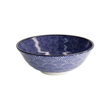 TDS, Soba Bowl, Nippon Blue, Dots, Ø 21 x 7.8 cm 1000 ml - Item No. 16013