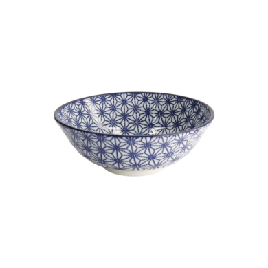 Ramenschale Soba Nippon Blue Stars Blau/Weiß, Porzellan, Ø 21 × 7,8 cm, 1 l, Art.-Nr. 16017