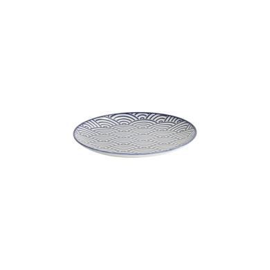 Plate Nippon Blue Waves Blue/White, Porcelain, Ø 16 × 2 cm, Item No. 16018