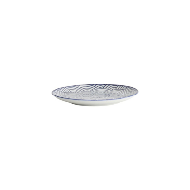Plate Nippon Blue Waves Blue/White, Porcelain, Ø 16 × 2 cm, Item No. 16018