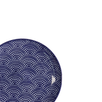 Plate Nippon Blue Dots Blue/White, Porcelain, Ø 16 × 2 cm, Item No. 16019