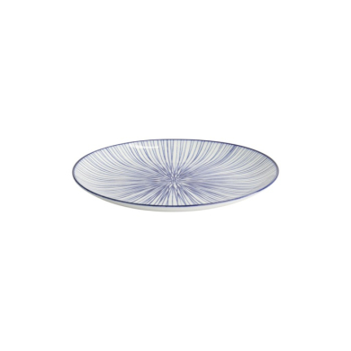 Plate Nippon Blue Lines Blue/White, Porcelain, Ø 20.6 × 2.2 cm, Item No. 16021