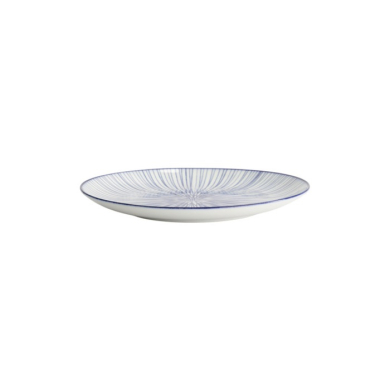 Plate Nippon Blue Lines Blue/White, Porcelain, Ø 20.6 × 2.2 cm, Item No. 16021