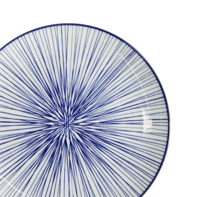 TDS, Plate, Nippon Blue, Lines, Ø 20.6 x 2.2 cm - Item No. 16021