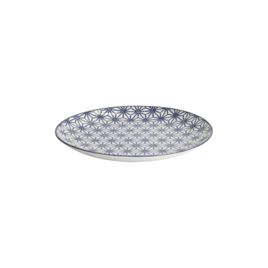 Plate Nippon Blue Stars Blue/White, Porcelain, Ø 20.6 × 2.2 cm, Item No. 16023