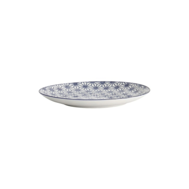 Plate Nippon Blue Stars Blue/White, Porcelain, Ø 20.6 × 2.2 cm, Item No. 16023