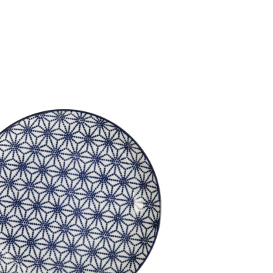 Plate Nippon Blue Stars Blue/White, Porcelain, Ø 20.6 × 2.2 cm, Item No. 16023
