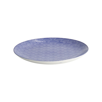Teller Nippon Blue Dots Blau/Weiß, Porzellan, Ø 25,7 × 3 cm, Art.-Nr. 16025