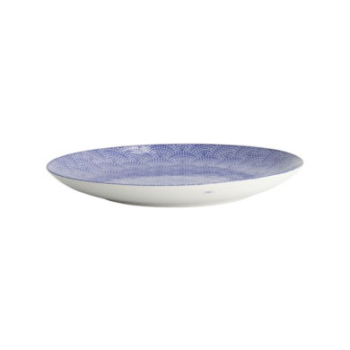 Teller Nippon Blue Dots Blau/Weiß, Porzellan, Ø 25,7 × 3 cm, Art.-Nr. 16025