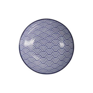 Pastateller Nippon Blue Waves Blau/Weiß, Porzellan, Ø 21 × 5,2 cm, Art.-Nr. 16027