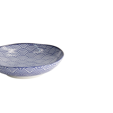 Pastateller Nippon Blue Waves Blau/Weiß, Porzellan, Ø 21 × 5,2 cm, Art.-Nr. 16027
