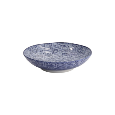 Pastateller Nippon Blue Dots Blau/Weiß, Porzellan, Ø 21 × 5,2 cm, Art.-Nr. 16028