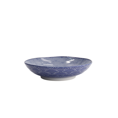 TDS, Pasta-Teller, Nippon Blue, Dots, Ø 21 x 5,2 cm - Art Nr. 16028