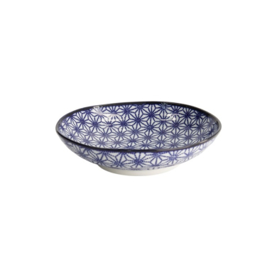 Pastateller Nippon Blue Stars Blau/Weiß, Porzellan, Ø 21 × 5,2 cm, Art.-Nr. 16032