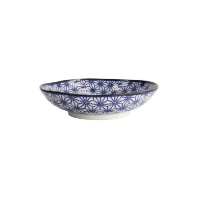 Pastateller Nippon Blue Stars Blau/Weiß, Porzellan, Ø 21 × 5,2 cm, Art.-Nr. 16032