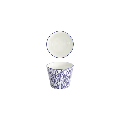 Tokyo Design Studio Teebecher Nippon Blue Waves Blau/Weiß, Porzellan, Ø 8,3 × 6,5 cm, 180 ml