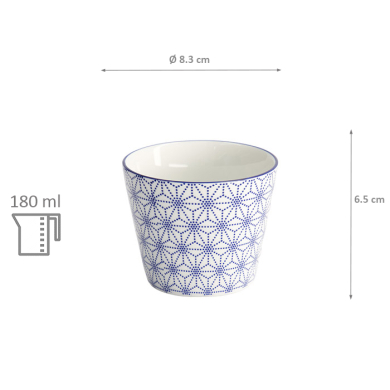 TDS, Teacup, Nippon Blue, Stars, Ø 8.3 x 6.5 cm 180 ml - Item No. 16038