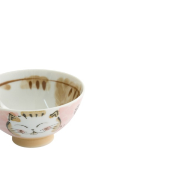 Reisschale Fuku Cat Neko Kawaii Rosa, Porzellan, Ø 11,5 × 6,2 cm, 300 ml, Art.-Nr. 16297