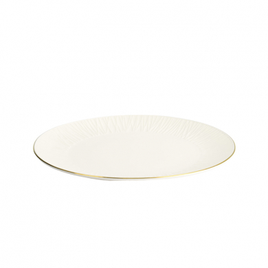 TDS, Plate, Nippon White, Lines, Ø 25.5 x 2 cm - Item No. 16415