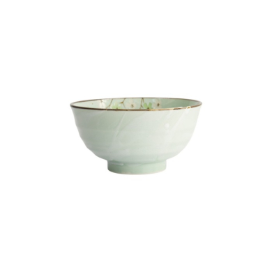 Rice Bowl Green Cosmos, Stoneware, Ø 17 × 9 cm, 900 ml, Item No. 16502