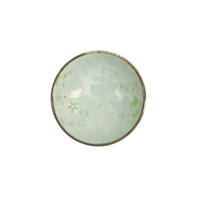 Rice Bowl Green Cosmos, Stoneware, Ø 17 × 9 cm, 950 ml, Item No. 16503