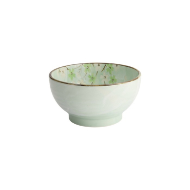 Rice Bowl Green Cosmos, Stoneware, Ø 17 × 9 cm, 950 ml, Item No. 16503