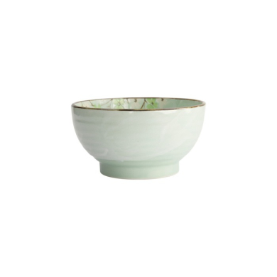 Rice Bowl Green Cosmos, Stoneware, Ø 17 × 9 cm, 950 ml, Item No. 16503