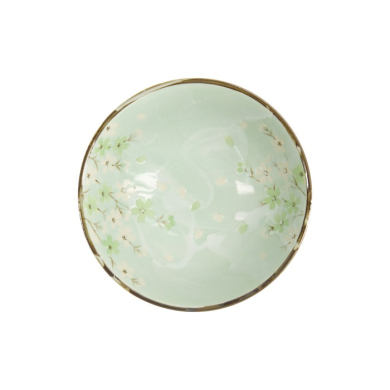 Noodle Bowl Green Cosmos, Stoneware, Ø 21 × 9 cm, 1.3 l, Item No. 16504