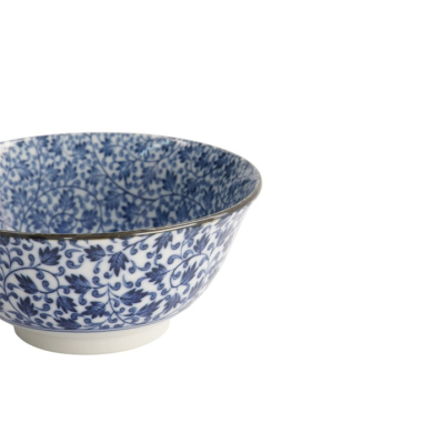 Bowl, Hana Blue Mixed Bowls, Ø 14.8 x 6.8 cm 550 ml, Karakusa - Item No. 16522