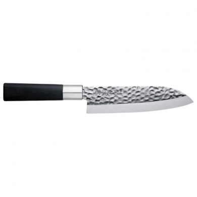 Stainless Steel Cooking Knife Santoku 165mm Hammered Style at g-HoReCa 