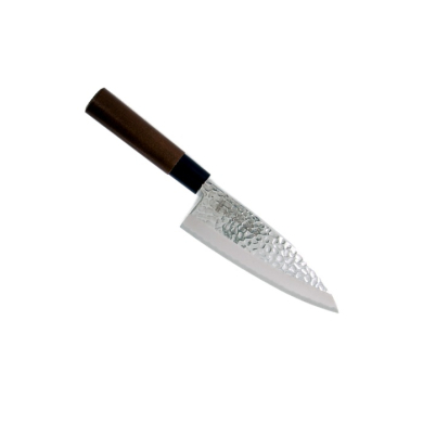 Deba Knife (Carving Knife) Hammered Style, Stainless Steel, Blade 15 cm, Item No. 16608
