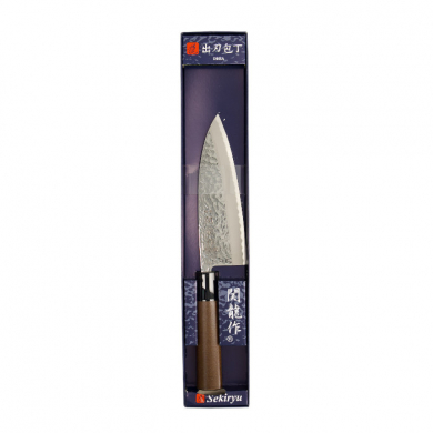 Stainless Steel Cooking Knife Deba 150mm Hammered Style at g-HoReCa (picture 4 of 4)