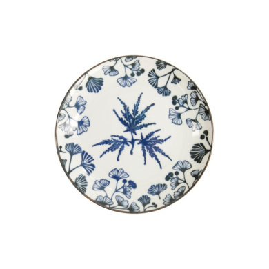 Plate Flora Japonica Maple Blue/White, Porcelain, Ø 20.6 × 2.2 cm, Item No. 16717