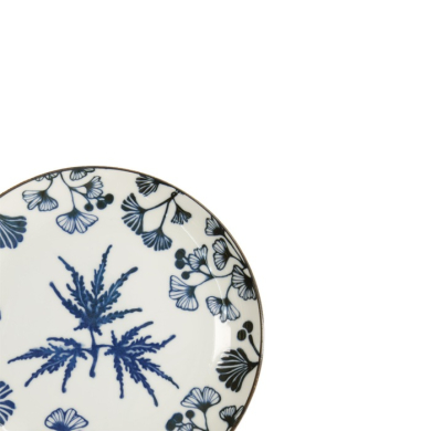 Plate Flora Japonica Maple Blue/White, Porcelain, Ø 20.6 × 2.2 cm, Item No. 16717