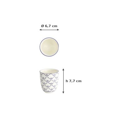 Tea Cup Flora Japonica Maple Blue, Porcelain, Ø 6.7 × 7.7 cm, 170 ml, Item No. 16725