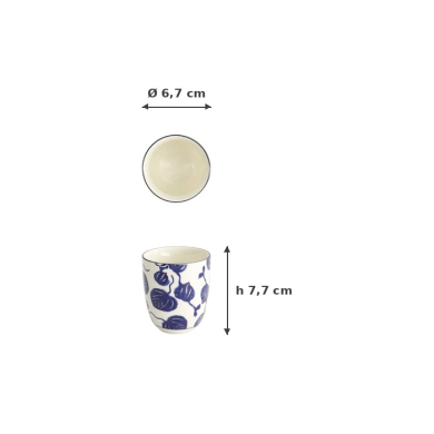 Tea Cup Flora Japonica Ivy Blue, Porcelain, Ø 6.7 × 7.7 cm, 170 ml, Item No. 16727