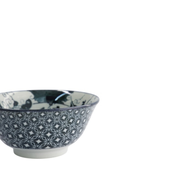 Rice Bowl Asakusa Ninja White/Red/Black, Porcelain, Ø 14.8 × 7 cm, 550 ml, Item No. 16855