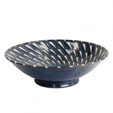 TDS, Noodle Bowl, Mixed Bowls Ohachi, Blue, Ø25.4x7.8cm 1600ml, Item No. 16867