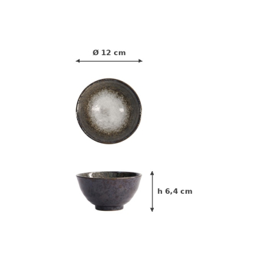 Rice Bowl Mino Yaki, Stoneware, Ø 12 × 6.4 cm, 320 ml, Item No. 16882